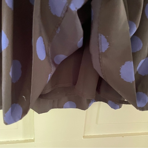 Anthropologie Corey Lynn Calter Blue & Black Polka Dot Dress - Picture 10 of 14